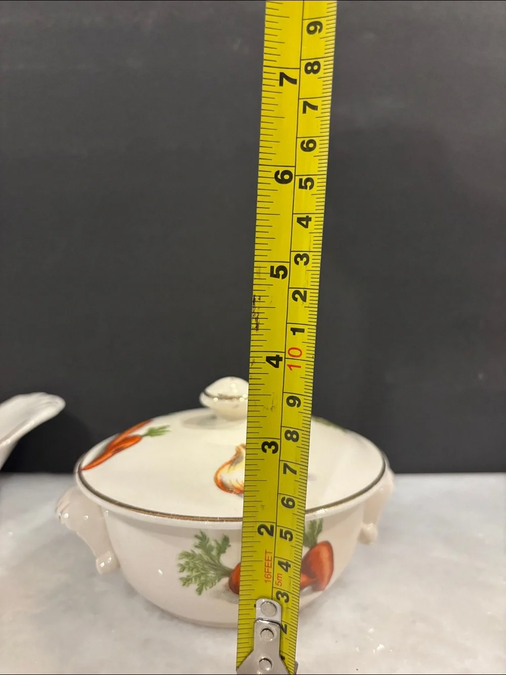 Vtg Oven-To-Table Ware 22kt Gold Japan 🍄‍🟫🫜🥕🍅🧅🫛